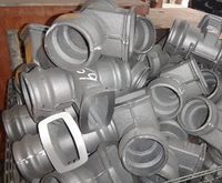 Vanne à opercule double GGG50 avec volant ou capuchon de tige, siège élastique pour tube PVC, raccordement 110 mm, PN10/16, direct usine