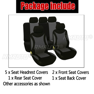 Juego de 9 Fundas Universales de Poliéster para Asientos de Auto, Protectoras para Sillas de Vehículos, Camionetas y Taxis - Product Image 4