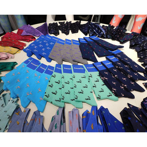 Chaussettes Palm Tree - Mi-mollet pour homme - Bleu - Product Image 4