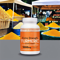 Marque privée 500mg Pipérine Curcumine Curcuma Capsules de qualité alimentaire Supplément à base de plantes Extraction liquide-solide Bouteilles OEM/ODM