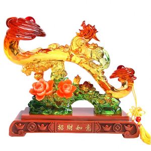 Figura Decorativa de Resina Ruyi de Jade Estilo Chino LiShangTianXia, Decoración para Sala de Estar, Regalos para Inauguración de Negocios - Product Image 1
