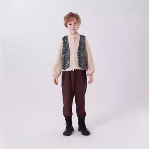 Ensemble de costumes médiévaux pour enfants, pour garçons de 8 à 13 ans, printemps 2025, hauts, pantalons, chapeau, tenue de scène ordinaire - Product Image 3