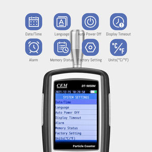 <span class=keywords><strong>CEM</strong></span> DT-9850M PM0.3 PM2.5 PM10um เครื่องนับอนุภาคเลเซอร์อากาศแบบใช้มือถือระดับมืออาชีพ - Product Image 4