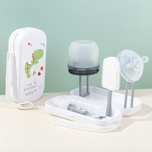 Juego de cepillos de limpieza de biberones KEAN 6 en 1, portátil, respetuoso con el medio ambiente, de silicona y plástico para uso en viajes - Product Image 2