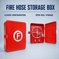 Boîte de rangement pour tuyau d'incendie en fibre de verre marine avec support de bobine pour équipement d'incendie embarqué