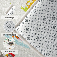 Maßgefertigter Memory-Schaum Tatami-Bodenteppich Rutschfeste Baby-Krabbelmatte Bedruckte Flanell-Mittelbereich-Teppiche
