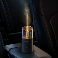 Diffuseur d'air miniature portable en plastique, diffuseur d'huiles essentielles pour voiture, humidificateur d'ambiance, diffuseur de parfum à la lumière des bougies, humidificateur de voiture