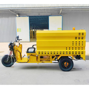 รถสามล้อไฟฟ้าแบบมีหลังคา 48 โวลต์ รับน้ำหนัก 300-400 กก. ใช้สำหรับขนส่งสินค้าและทำความสะอาดถนน - Product Image 3