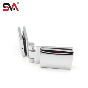 China Product SVA-111 Hotel Shower Frameless Sliding Glass Door Stainless Steel Brass Bathroom Glass Movable Door Hinge