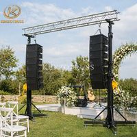 Soporte de Acero Negro para Iluminación Exterior, Soporte para Altavoces Line Array