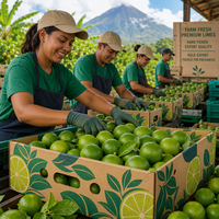 Boîte à fruits en carton ondulé sans PFAS, trous de ventilation personnalisés, carton kraft pour l'emballage des produits alimentaires