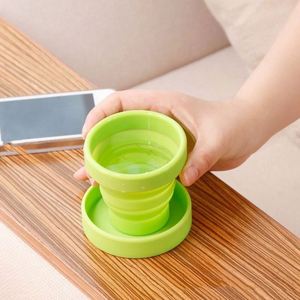 Manufacturer Wholesale Eco-Friendly Durable 200ml Portable Foldable Silicone Travel Coffee <b>Cup</b> for Outdoor Use - Product Image 1