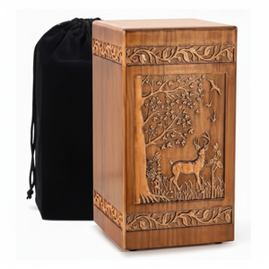 โกศใส่ศพทำจากไม้สำหรับผู้ใหญ่ชายหญิงโกศตกแต่งงานศพสไตล์โมเดิร์น - Product Image 1