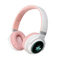 Headset Nirkabel BT Soyto BT633 RGB LED 3D Sound dengan Kartu Memori dan Mikrofon untuk Gaming Komputer PC Laptop
