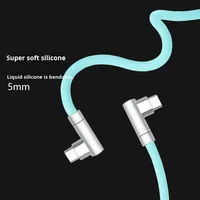 Câble USB-C vers USB-C 240W à Angle Droit, Câble de Charge Rapide en Silicone Souple Type-C pour iPhone 15 16 17 18 Pro Max