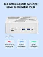 Système Barebone Mini PC FIREBET A8, AMD Ryzen7 8745HS, système Windows 11, adaptateur UE/US, ordinateur de bureau pour jeux, mini PC