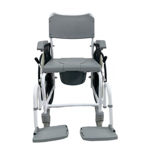 CAREME CA608 Class II Health Care Supplies Reclining <b>Shower</b> Toilet Manual Portable Commode <b>Chair</b> - Product Image 1