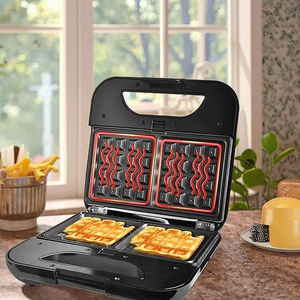 <span class=keywords><strong>Sandwichera</strong></span> con <span class=keywords><strong>Superficie</strong></span> Antiadherente, Tostadora de Sándwiches, Waffles y Donuts, Placa <span class=keywords><strong>Plana</strong></span>, Indicador de Listo, Control de Temperatura, Panini Maker - Product Image 4