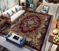 Tapis en polyester pour salon, résistant aux taches, fabriqué à la machine, lavable, tapis de salon en polyester pour la maison