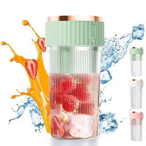 เครื่องปั่นพกพาแบบชาร์จไฟผ่าน USB ใบมีดสแตนเลส ใช้ในบ้าน ปั่นผลไม้ สมูทตี้ น้ำผลไม้ เครื่องคั้นน้ำผลไม้ไฟฟ้า - Product Image 1