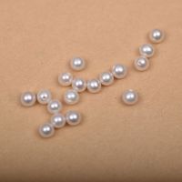 Demi-trou de 4mm percé près de la perle d'eau douce baroque ronde AAAA perle de culture bon lustre perles en vrac pour la fabrication de bijoux à bricoler soi-même