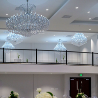 Lustre en cristal de style européen de luxe pour la maison, le bureau, la villa, l'escalier, la salle de mariage, lampes suspendues à bougies