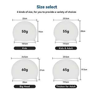 Gorro de natación de silicona con logotipo impreso, protección para los oídos, Color puro, impermeable, fabricante al por mayor, gorros de baño para hombres <span class=keywords><strong>y</strong></span> mujeres - Product Image 3