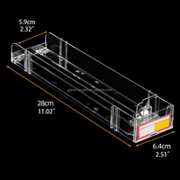 Diviseur ajustable en acrylique pour présentoir de vente au détail, poussoir à cigarettes, étagère de rangement verrouillable pour paquets de tabac, fournitures de supermarché