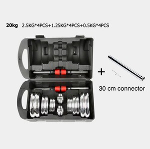 Прямая поставка 15 кг 20 кг 30 кг 50 кг гальванический набор гантелей для тренировки мышц рук для домашнего спортзала скамейки и стойки - Product Image 3