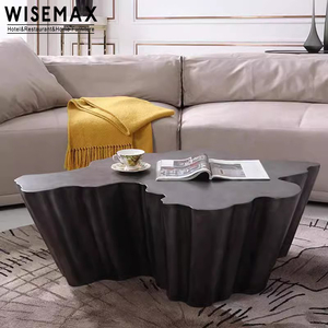 WISEMAX FURNITURE Nordic Simple Metal <strong>Coffee</strong> <strong>Table</strong> Light Luxury Polygonal <strong>Yellow</strong> Antique Copper Tea <strong>Table</strong> for Villa Apartment - Product Image 3