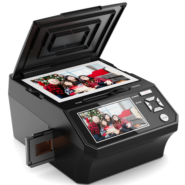 Photo,NameCard,Slide & Negative Scanner with Large 5" LCD Screen