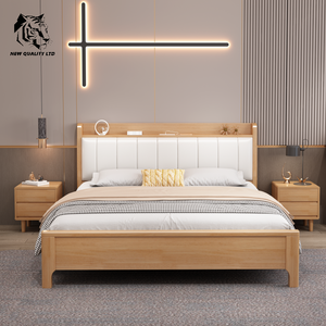 Cama King Size de 1.8m, Diseño Nuevo, Muebles de Dormitorio de Madera, Precio Económico, Venta Directa de Fábrica en China, MOQ Bajo, Dropshipping - Product Image 1
