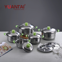La marmite pliable de vapeur de 5 pièces d'approvisionnement direct d'usine place le Pot de vapeur de Couscous d'induction pour la cuisson