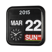 Jam Dinding Kalender Otomatis 43CM untuk Kantor & Dekorasi Rumah dengan Tampilan Waktu/Tanggal/Tahun, Mesin Jepang, Mudah Dibaca # A00AF630