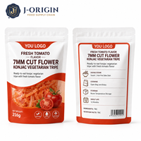 Halal Rasa Tomat Segar Konjac Vegetarian Tripe Strip 216g Siap Saji Camilan Nabati Bahan Baku Hot Pot Pasokan Makanan