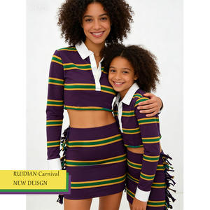 2026 Ruidian Spring OEM Pre-Ordine Nuovo Design Gonna da Carnevale con Frange per Ragazze <span class=keywords><strong>Abbigliamento</strong></span> Coordinato Mamma e Figlia Set da Carnevale <span class=keywords><strong>a</strong></span> Righe per Ragazze - Product Image 6