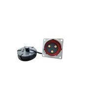 Connecteur circulaire étanche WEIPU WF20J3Z à 3 broches mâle à bride carrée, type à souder, 25A 500V, indice de protection IP67