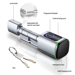 Chìa Khóa Thẻ IC RFID Vân Tay <span class=keywords><strong>CE</strong></span> FCC Chìa Khóa Thông Minh Điện Cửa Ứng Dụng TUYA TTLOCK Thông Minh Hình Trụ Châu Âu - Product Image 4