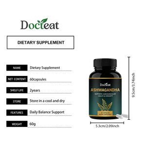Extrait puissant d'Ashwagandha améliore la santé cardiovasculaire, soutient le système immunitaire, complément alimentaire à base de plantes pures, 60 capsules, sans OGM - Product Image 5