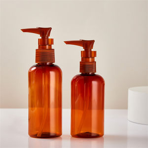 ขวดพลาสติกไหล่แบนเปล่าขวดโลชั่นและแชมพูพร้อมปั๊มโลชั่น - Product Image 4