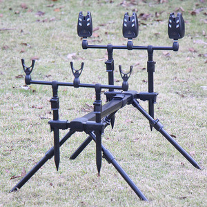 JSFUN-Soporte retráctil ajustable para caña de pescar de carpa, soporte de <span class=keywords><strong>3</strong></span> cabezales, soporte de aluminio para caña de pescar en Lagos - Product Image 5