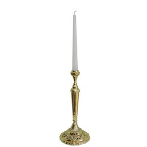 Bougeoir en métal en laiton de luxe avec bocal en verre Centres de table décoratifs de mariage à la maison uniques - Product Image 2