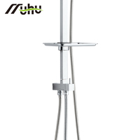Colonne de douche de luxe OEM&ODM avec mitigeur pluie, système de pommeau de douche mural en acier inoxydable 304, finition chromée