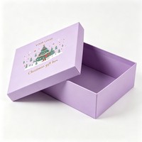 Boîte d'emballage cadeau de haute qualité avec laminage mat, conception gratuite, boîte d'expédition en carton pour Noël, vente chaude de boîtes cadeaux