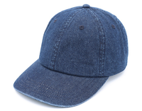 Casquette de baseball unisexe personnalisée en gros, tissu sergé denim bleu foncé de haute qualité, style tendance pour usage professionnel automne/hiver