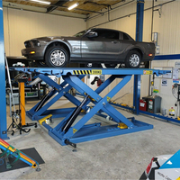 Ciseaux élévateurs mobiles hydrauliques à levée intermédiaire de 3,5 tonnes avec vérin rapide à levier pour garage et atelier de réparation automobile