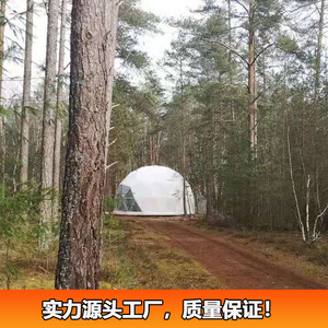 Carpa de camping con domo geodésico de 9 m de diámetro, con espacio para sala de estar y dormitorio, refugio para exteriores para las cuatro estaciones. - Product Image 3