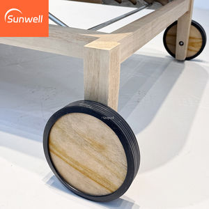 Chaises longues d'extérieur en bois <span class=keywords><strong>de</strong></span> teck massif, résistantes à l'eau, pour piscine, plage, villa, fabrication directe d'usine, France - Product Image 6