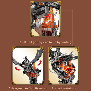 Moc-Lord Movie Anneaux Modèle Fell <span class=keywords><strong>Beast</strong></span> Magic Tower Blocs de construction 40 pièces en plastique Fantasy Sci-Fi Creative Assembler des briques Jouets - Product Image 2