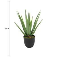 Neuheiten Künstlicher Aloe Vera Baum im Plastiktopf Umweltfreundlich Orange/Grün 40-70cm Langlebige Moderne Innendekoration